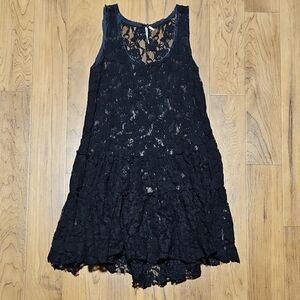 Free People Black Lace Dress